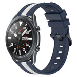 Correia de Relógio de Silicone Bicolor Vertical 22mm, Para Samsung Galaxy Watch3 45mm, Para Samsung Galaxy Watch 46mm, Para Samsung Gear S3 Classic, Para Samsung Gear S3 Frontier