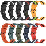 Correia de Relógio de Silicone Bicolor Vertical 22mm, Para Samsung Galaxy Watch3 45mm, Para Samsung Galaxy Watch 46mm, Para Samsung Gear S3 Classic, Para Samsung Gear S3 Frontier