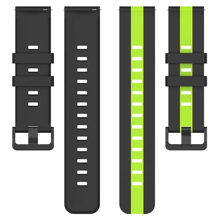 Correia de Relógio de Silicone Bicolor Vertical 22mm, Para Samsung Galaxy Watch3 45mm, Para Samsung Galaxy Watch 46mm, Para Samsung Gear S3 Classic, Para Samsung Gear S3 Frontier