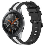 Correia de Relógio de Silicone Bicolor Vertical 22mm, Para Samsung Galaxy Watch3 45mm, Para Samsung Galaxy Watch 46mm, Para Samsung Gear S3 Classic, Para Samsung Gear S3 Frontier