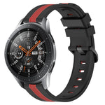 Correia de Relógio de Silicone Bicolor Vertical 22mm, Para Samsung Galaxy Watch3 45mm, Para Samsung Galaxy Watch 46mm, Para Samsung Gear S3 Classic, Para Samsung Gear S3 Frontier