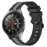 Correia de Relógio de Silicone Bicolor Vertical 22mm, Para Samsung Galaxy Watch3 45mm, Para Samsung Galaxy Watch 46mm, Para Samsung Gear S3 Classic, Para Samsung Gear S3 Frontier