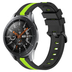 Correia de Relógio de Silicone Bicolor Vertical 22mm, Para Samsung Galaxy Watch3 45mm, Para Samsung Galaxy Watch 46mm, Para Samsung Gear S3 Classic, Para Samsung Gear S3 Frontier