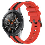 Correia de Relógio de Silicone Bicolor Vertical 22mm, Para Samsung Galaxy Watch3 45mm, Para Samsung Galaxy Watch 46mm, Para Samsung Gear S3 Classic, Para Samsung Gear S3 Frontier