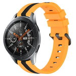 Correia de Relógio de Silicone Bicolor Vertical 22mm, Para Samsung Galaxy Watch3 45mm, Para Samsung Galaxy Watch 46mm, Para Samsung Gear S3 Classic, Para Samsung Gear S3 Frontier
