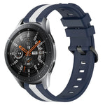 Correia de Relógio de Silicone Bicolor Vertical 22mm, Para Samsung Galaxy Watch3 45mm, Para Samsung Galaxy Watch 46mm, Para Samsung Gear S3 Classic, Para Samsung Gear S3 Frontier