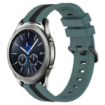 Correia de Relógio de Silicone Bicolor Vertical 22mm, Para Samsung Galaxy Watch3 45mm, Para Samsung Galaxy Watch 46mm, Para Samsung Gear S3 Classic, Para Samsung Gear S3 Frontier