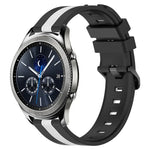 Correia de Relógio de Silicone Bicolor Vertical 22mm, Para Samsung Galaxy Watch3 45mm, Para Samsung Galaxy Watch 46mm, Para Samsung Gear S3 Classic, Para Samsung Gear S3 Frontier