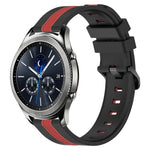 Correia de Relógio de Silicone Bicolor Vertical 22mm, Para Samsung Galaxy Watch3 45mm, Para Samsung Galaxy Watch 46mm, Para Samsung Gear S3 Classic, Para Samsung Gear S3 Frontier