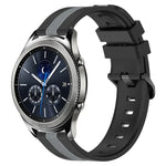 Correia de Relógio de Silicone Bicolor Vertical 22mm, Para Samsung Galaxy Watch3 45mm, Para Samsung Galaxy Watch 46mm, Para Samsung Gear S3 Classic, Para Samsung Gear S3 Frontier