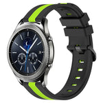 Correia de Relógio de Silicone Bicolor Vertical 22mm, Para Samsung Galaxy Watch3 45mm, Para Samsung Galaxy Watch 46mm, Para Samsung Gear S3 Classic, Para Samsung Gear S3 Frontier