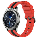 Correia de Relógio de Silicone Bicolor Vertical 22mm, Para Samsung Galaxy Watch3 45mm, Para Samsung Galaxy Watch 46mm, Para Samsung Gear S3 Classic, Para Samsung Gear S3 Frontier