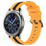 Correia de Relógio de Silicone Bicolor Vertical 22mm, Para Samsung Galaxy Watch3 45mm, Para Samsung Galaxy Watch 46mm, Para Samsung Gear S3 Classic, Para Samsung Gear S3 Frontier