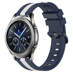 Correia de Relógio de Silicone Bicolor Vertical 22mm, Para Samsung Galaxy Watch3 45mm, Para Samsung Galaxy Watch 46mm, Para Samsung Gear S3 Classic, Para Samsung Gear S3 Frontier