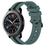 Correia de Relógio de Silicone Bicolor Vertical 22mm, Para Samsung Galaxy Watch3 45mm, Para Samsung Galaxy Watch 46mm, Para Samsung Gear S3 Classic, Para Samsung Gear S3 Frontier