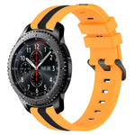 Correia de Relógio de Silicone Bicolor Vertical 22mm, Para Samsung Galaxy Watch3 45mm, Para Samsung Galaxy Watch 46mm, Para Samsung Gear S3 Classic, Para Samsung Gear S3 Frontier