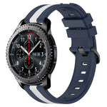 Correia de Relógio de Silicone Bicolor Vertical 22mm, Para Samsung Galaxy Watch3 45mm, Para Samsung Galaxy Watch 46mm, Para Samsung Gear S3 Classic, Para Samsung Gear S3 Frontier