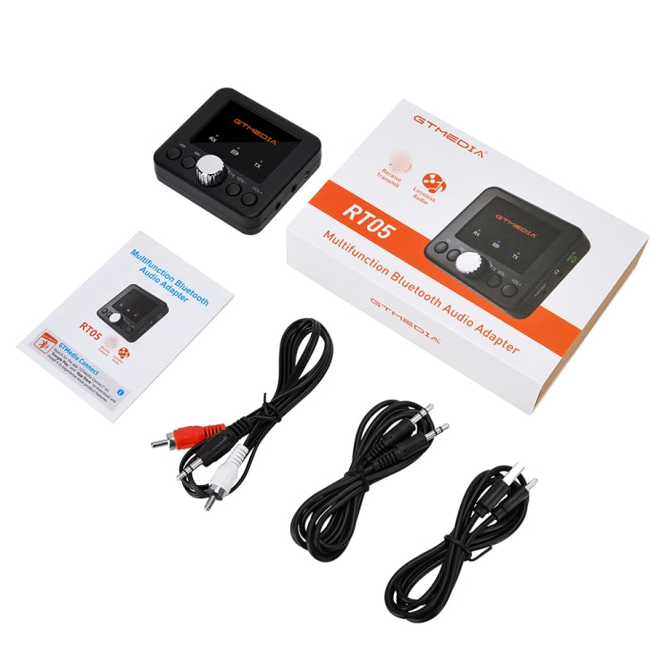 Adaptador GTMEDIA RT05 Receptor e Transmissor de Áudio Bluetooth 5.0 2 em 1, RT05