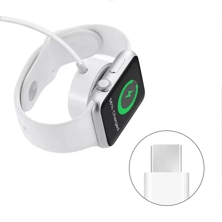 Cabo de Carregamento Magnético Rápido USB-C / Type-C 1m para Watch Apple Series Ultra/8/7/6/SE/SE2/5/4/3/2, DS-XB012