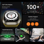 W800 Ultra Relógio Inteligente com Ecrã a Cores de 2,02 polegadas, Suporta Monitorização da Frequência Cardíaca / Monitorização da Pressão Arterial