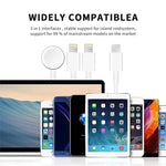 Cabo de Carregamento Magnético 3 em 1 Tipo-C para Apple Watch Series & iPhone 4ft/1.2m, DS-XB019