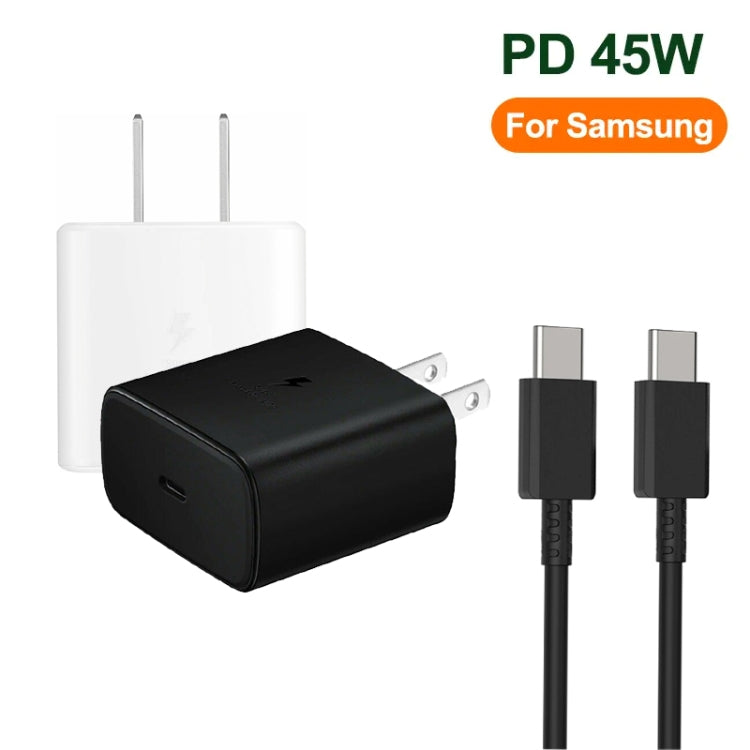 M135 Carregador Rápido USB-C / Type-C 45W com Cabo Type-C para Type-C 5A, Ficha US, Ficha US + Cabo Type-C