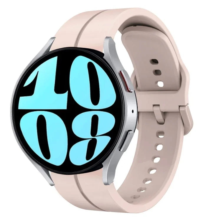 Pulseira de Relógio em Silicone com Loop de 20mm, para Samsung Galaxy Watch 6 40mm, para Samsung Galaxy Watch 6 Classic 43mm
