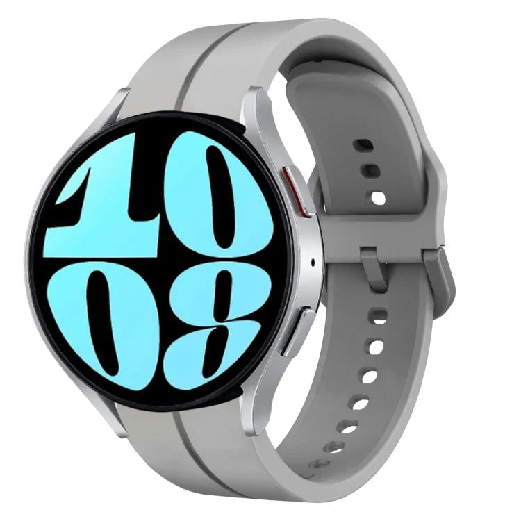 Pulseira de Relógio em Silicone com Loop de 20mm, para Samsung Galaxy Watch 6 40mm, para Samsung Galaxy Watch 6 Classic 43mm
