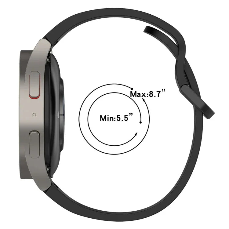 Pulseira de Relógio em Silicone com Loop de 20mm, para Samsung Galaxy Watch 6 40mm, para Samsung Galaxy Watch 6 Classic 43mm