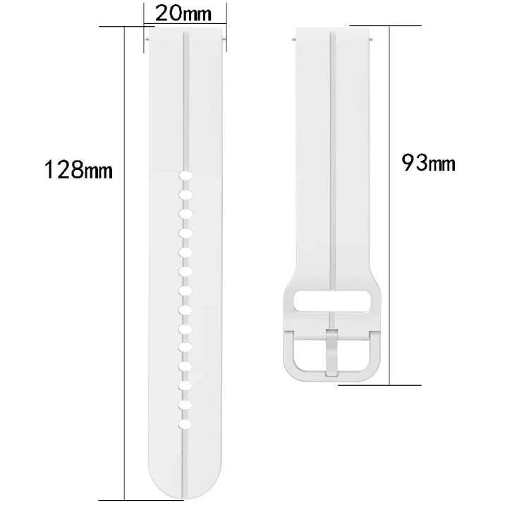 Pulseira de Relógio em Silicone com Loop de 20mm, para Samsung Galaxy Watch 6 40mm, para Samsung Galaxy Watch 6 Classic 43mm
