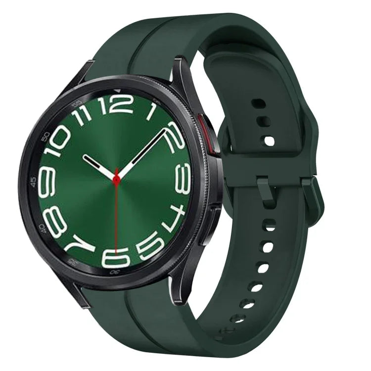Pulseira de Relógio em Silicone com Loop de 20mm, para Samsung Galaxy Watch 6 40mm, para Samsung Galaxy Watch 6 Classic 43mm