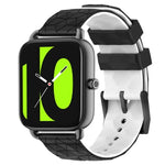 22mm Football Pattern Two-Color Silicone Watch Band, For Xiaomi Haylou RS4 LS12