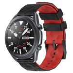 Pulseira de Relógio em Silicone Bicolor com Padrão de Futebol de 22mm, para Samsung Galaxy Watch3 45mm, para Samsung Galaxy Watch 46mm, para Samsung Gear S3 Classic, para Samsung Gear S3 Frontier