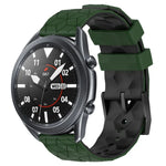 Pulseira de Relógio em Silicone Bicolor com Padrão de Futebol de 22mm, para Samsung Galaxy Watch3 45mm, para Samsung Galaxy Watch 46mm, para Samsung Gear S3 Classic, para Samsung Gear S3 Frontier