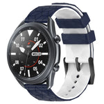 Pulseira de Relógio em Silicone Bicolor com Padrão de Futebol de 22mm, para Samsung Galaxy Watch3 45mm, para Samsung Galaxy Watch 46mm, para Samsung Gear S3 Classic, para Samsung Gear S3 Frontier