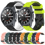 Pulseira de Relógio em Silicone Bicolor com Padrão de Futebol de 22mm, para Samsung Galaxy Watch3 45mm, para Samsung Galaxy Watch 46mm, para Samsung Gear S3 Classic, para Samsung Gear S3 Frontier