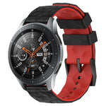Pulseira de Relógio em Silicone Bicolor com Padrão de Futebol de 22mm, para Samsung Galaxy Watch3 45mm, para Samsung Galaxy Watch 46mm, para Samsung Gear S3 Classic, para Samsung Gear S3 Frontier
