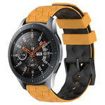 Pulseira de Relógio em Silicone Bicolor com Padrão de Futebol de 22mm, para Samsung Galaxy Watch3 45mm, para Samsung Galaxy Watch 46mm, para Samsung Gear S3 Classic, para Samsung Gear S3 Frontier