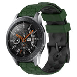 Pulseira de Relógio em Silicone Bicolor com Padrão de Futebol de 22mm, para Samsung Galaxy Watch3 45mm, para Samsung Galaxy Watch 46mm, para Samsung Gear S3 Classic, para Samsung Gear S3 Frontier
