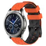 Pulseira de Relógio em Silicone Bicolor com Padrão de Futebol de 22mm, para Samsung Galaxy Watch3 45mm, para Samsung Galaxy Watch 46mm, para Samsung Gear S3 Classic, para Samsung Gear S3 Frontier