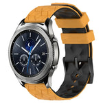 Pulseira de Relógio em Silicone Bicolor com Padrão de Futebol de 22mm, para Samsung Galaxy Watch3 45mm, para Samsung Galaxy Watch 46mm, para Samsung Gear S3 Classic, para Samsung Gear S3 Frontier