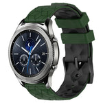 Pulseira de Relógio em Silicone Bicolor com Padrão de Futebol de 22mm, para Samsung Galaxy Watch3 45mm, para Samsung Galaxy Watch 46mm, para Samsung Gear S3 Classic, para Samsung Gear S3 Frontier