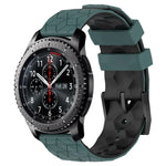 Pulseira de Relógio em Silicone Bicolor com Padrão de Futebol de 22mm, para Samsung Galaxy Watch3 45mm, para Samsung Galaxy Watch 46mm, para Samsung Gear S3 Classic, para Samsung Gear S3 Frontier