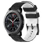 Pulseira de Relógio em Silicone Bicolor com Padrão de Futebol de 22mm, para Samsung Galaxy Watch3 45mm, para Samsung Galaxy Watch 46mm, para Samsung Gear S3 Classic, para Samsung Gear S3 Frontier
