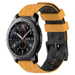 Pulseira de Relógio em Silicone Bicolor com Padrão de Futebol de 22mm, para Samsung Galaxy Watch3 45mm, para Samsung Galaxy Watch 46mm, para Samsung Gear S3 Classic, para Samsung Gear S3 Frontier