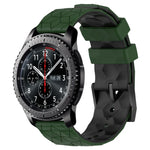 Pulseira de Relógio em Silicone Bicolor com Padrão de Futebol de 22mm, para Samsung Galaxy Watch3 45mm, para Samsung Galaxy Watch 46mm, para Samsung Gear S3 Classic, para Samsung Gear S3 Frontier