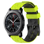 Pulseira de Relógio em Silicone Bicolor com Padrão de Futebol de 22mm, para Samsung Galaxy Watch3 45mm, para Samsung Galaxy Watch 46mm, para Samsung Gear S3 Classic, para Samsung Gear S3 Frontier