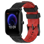 20mm Football Texture Two-Color Silicone Watch Band, For Amazfit Pop