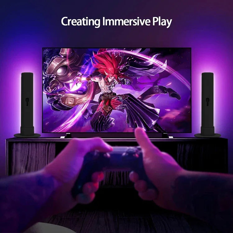 ZM-021 Barra de Luz LED com Sincronização Musical Luz Ambiente TV Tuya Lâmpada de Ambiente para Secretária, Barra LED