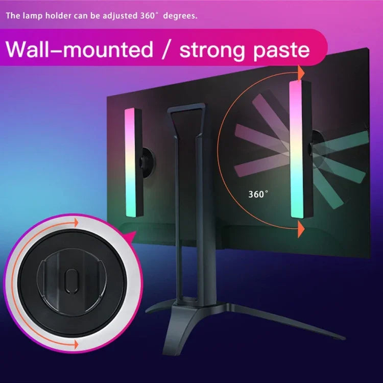 ZM-021 Barra de Luz LED com Sincronização Musical Luz Ambiente TV Tuya Lâmpada de Ambiente para Secretária, Barra LED